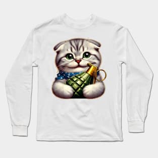 Cat and Grenade Long Sleeve T-Shirt